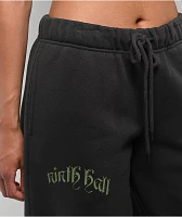 Ninth Hall Jenna Black Wide Leg Sweatpants