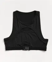 Ninth Hall Kevin Black Buckle Cut Out Bra