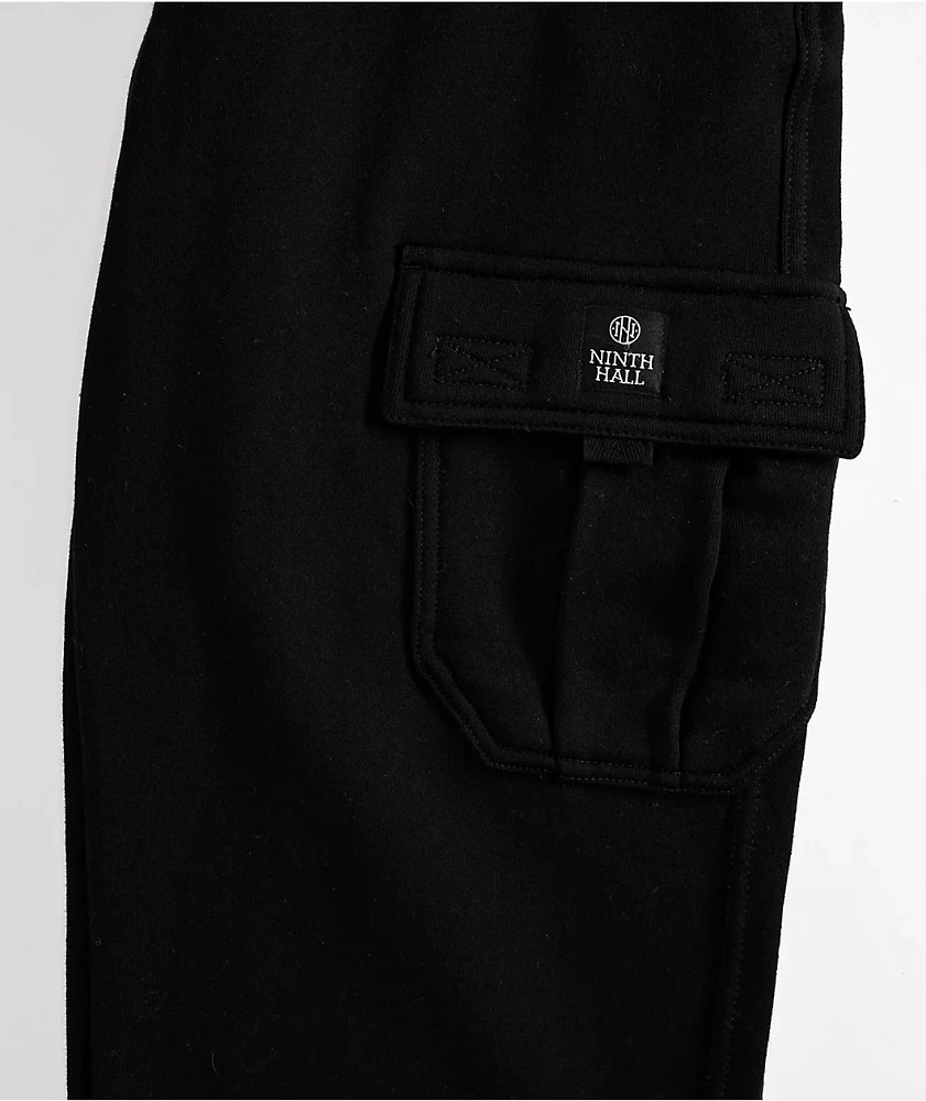 Ninth Hall Kids Stash Black Cargo Sweatpants