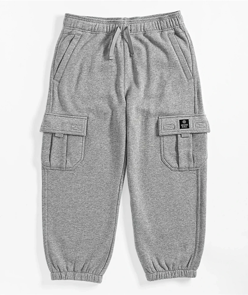 Ninth Hall Kids Stash Cargo Heather Grey Sweatpants