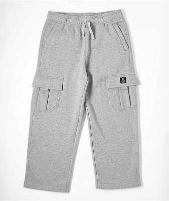 Ninth Hall Kids Stash Heather Grey Cargo Sweatpants