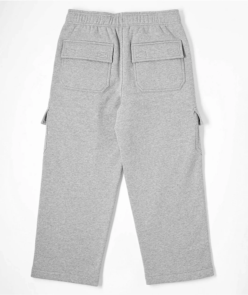 Ninth Hall Kids Stash Heather Grey Cargo Sweatpants