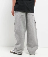 Ninth Hall Kids Stash Heather Grey Cargo Sweatpants