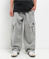 Ninth Hall Kids Stash Heather Grey Cargo Sweatpants