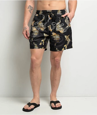 Ninth Hall Koi Black Board Shorts