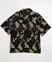 Ninth Hall Koi Black Short Sleeve Button Up Shirt