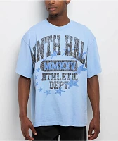 Ninth Hall Layered Text Light Blue Wash T-Shirt