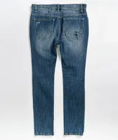 Ninth Hall Lure Drop Distressed Blue Wash Skinny Jeans