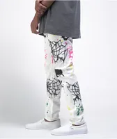 Ninth Hall Lure White Printed Skinny Jeans