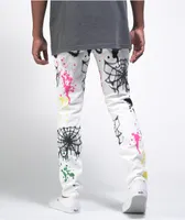 Ninth Hall Lure White Printed Skinny Jeans