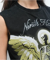 Ninth Hall Mattie Skeleton Black Wash Tank Top