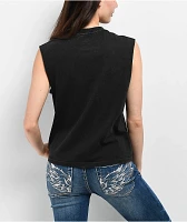 Ninth Hall Mattie Skeleton Black Wash Tank Top