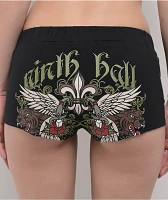 Ninth Hall Mimi Fleur De Lis Black Lounge Shorts