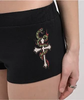 Ninth Hall Mimi Fleur De Lis Black Lounge Shorts