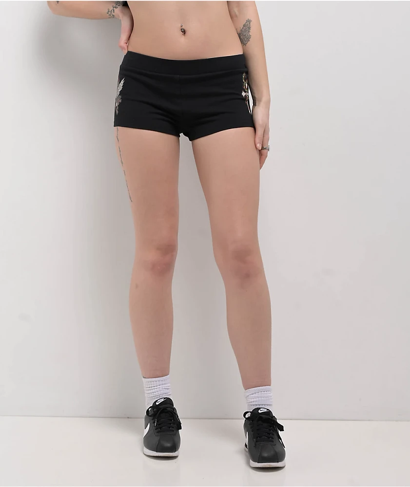Ninth Hall Mimi Fleur De Lis Black Lounge Shorts