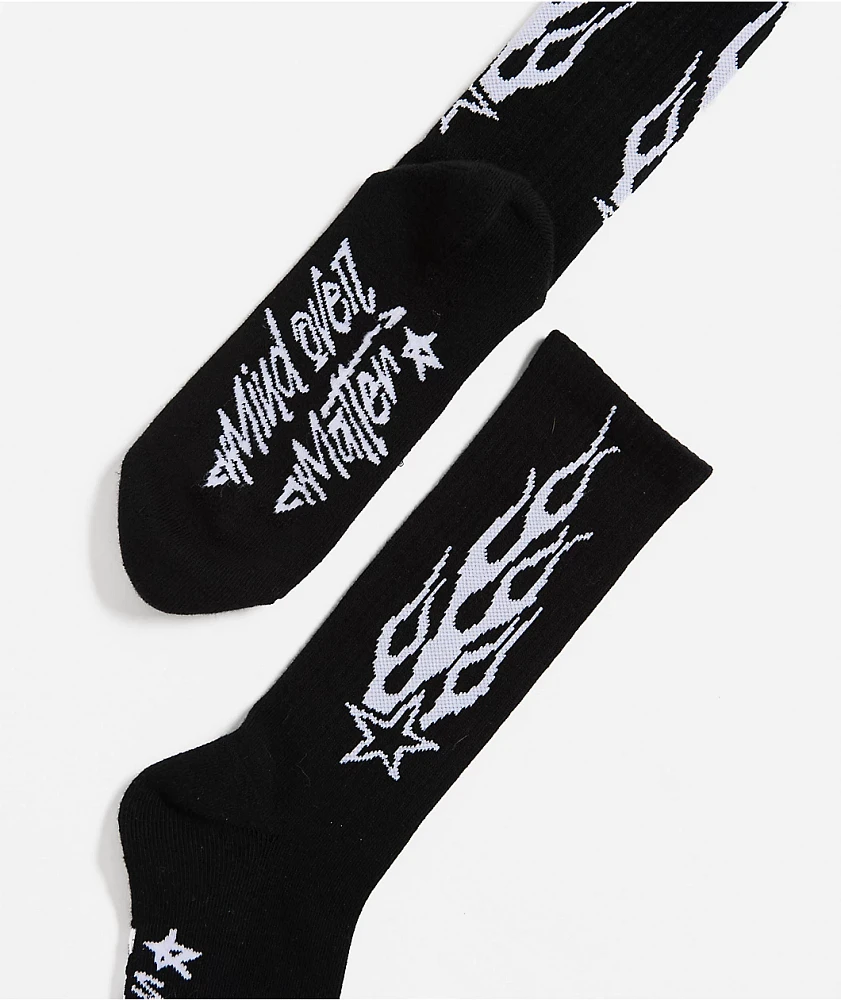Ninth Hall Mind Over Matter Black Crew Socks