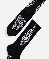 Ninth Hall Mind Over Matter Black Crew Socks