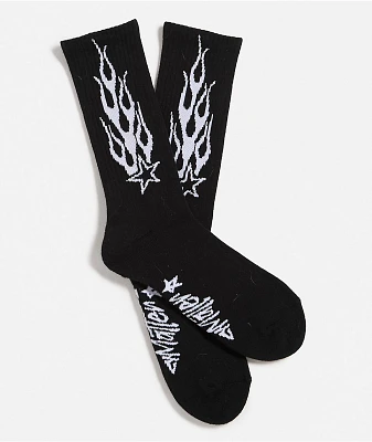 Ninth Hall Mind Over Matter Black Crew Socks