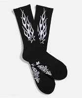 Ninth Hall Mind Over Matter Black Crew Socks