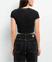 Ninth Hall Nicole Black Wash Crop T-Shirt