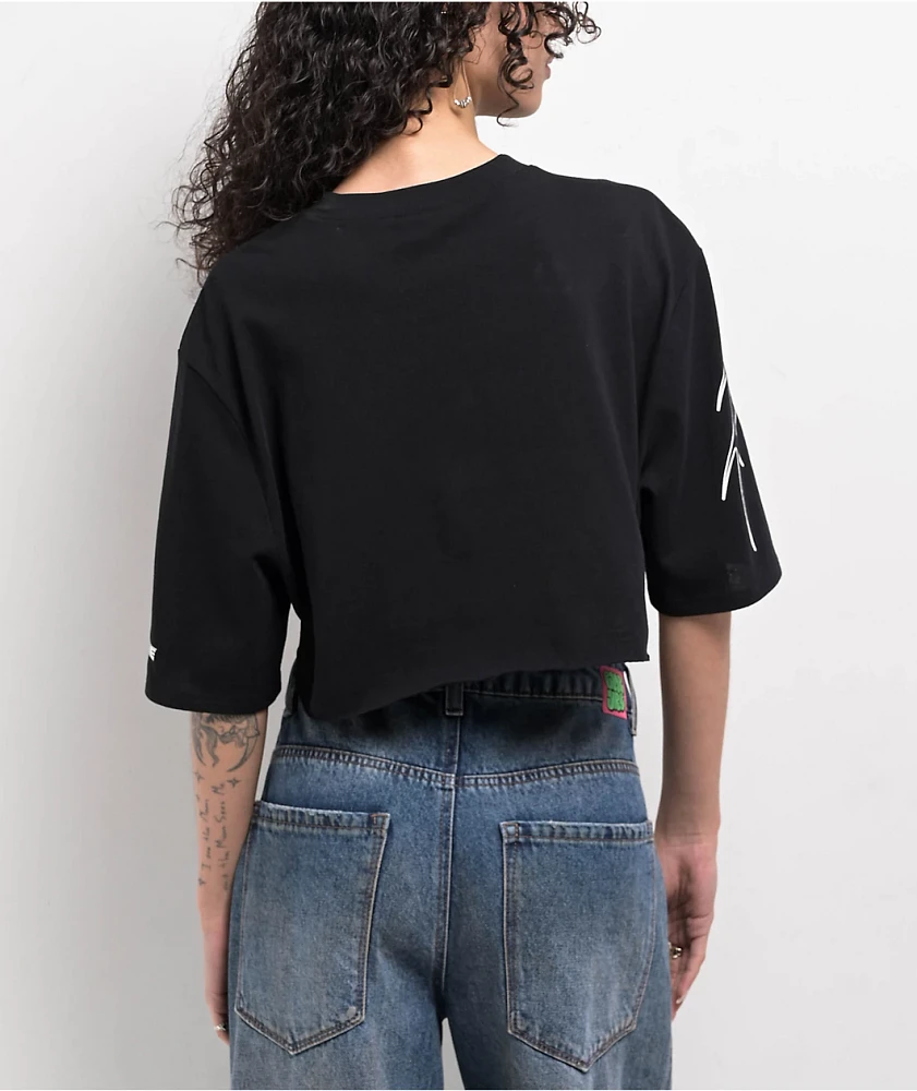 Ninth Hall Olivia Black Boxy Crop T-Shirt