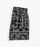 Ninth Hall Paisley Black Rayon Shorts