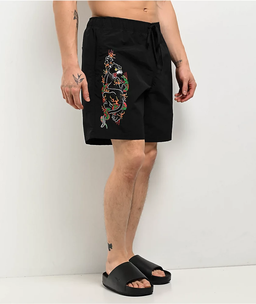 Ninth Hall Panther Black Board Shorts