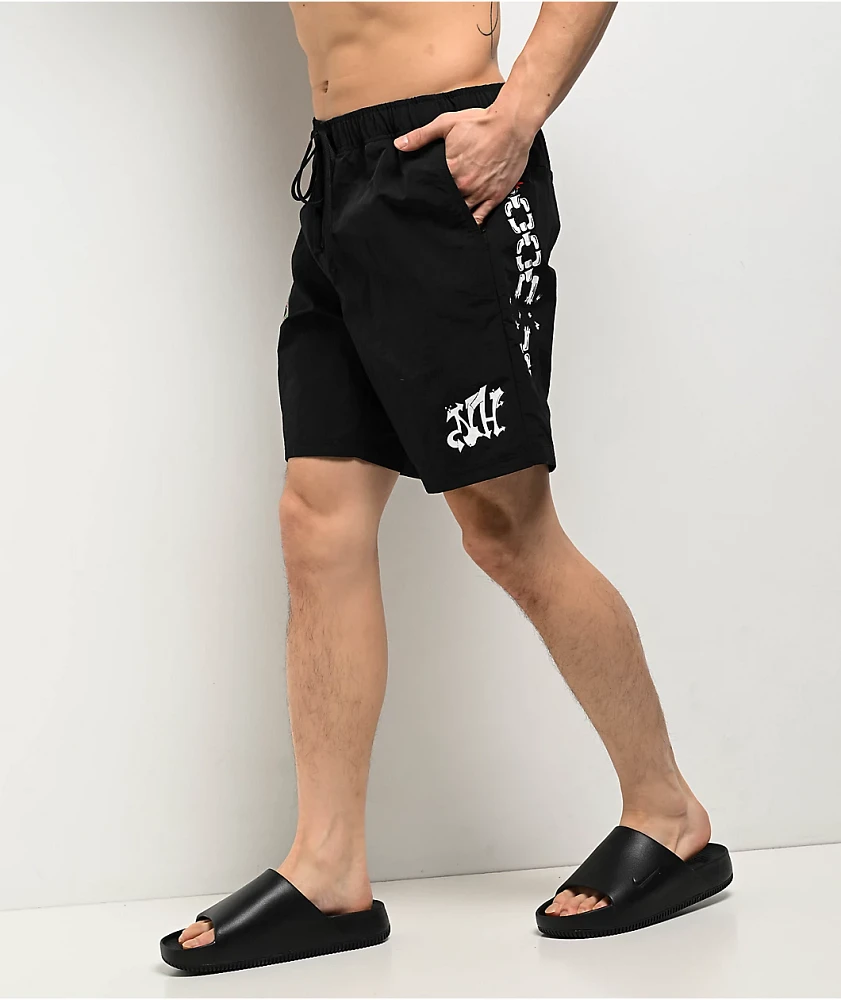 Ninth Hall Panther Black Board Shorts