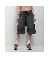 Ninth Hall Payton Charcoal Wash Relaxed Cargo Sweat Shorts