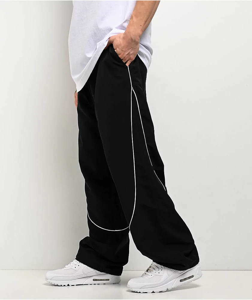 Ninth Hall Piped Black Track Pants