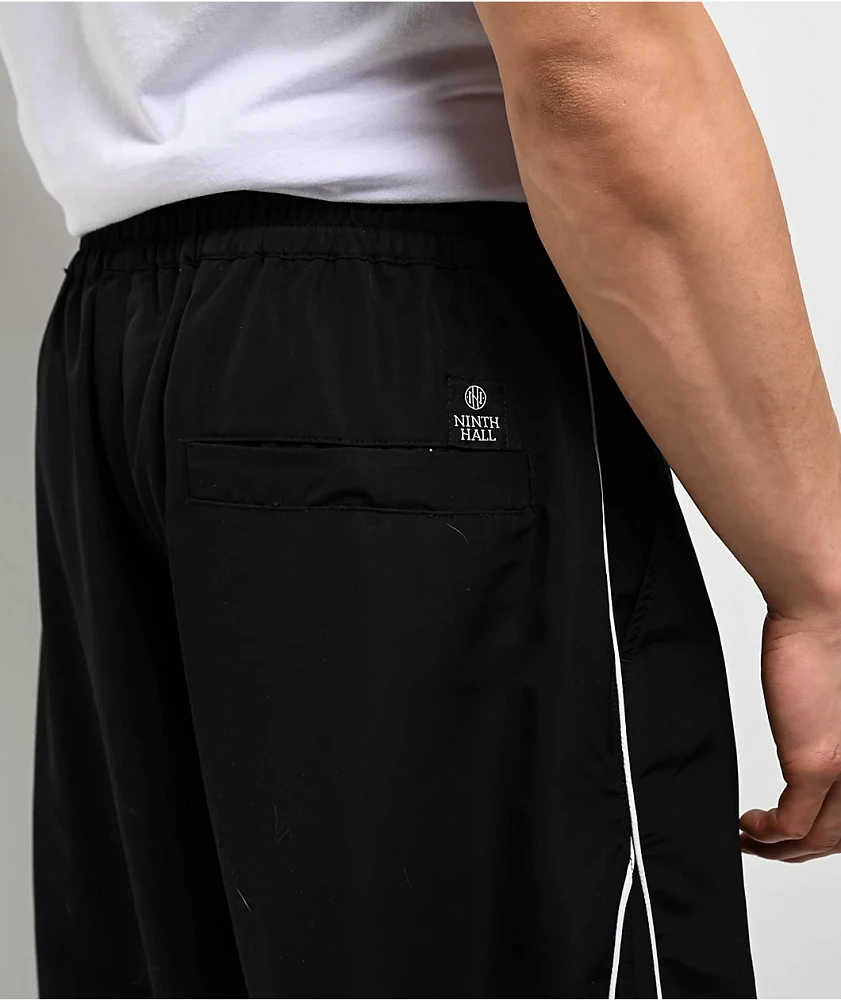 Ninth Hall Piped Black Track Pants