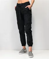 Ninth Hall Raines Buckle Belt Black Cargo Pants