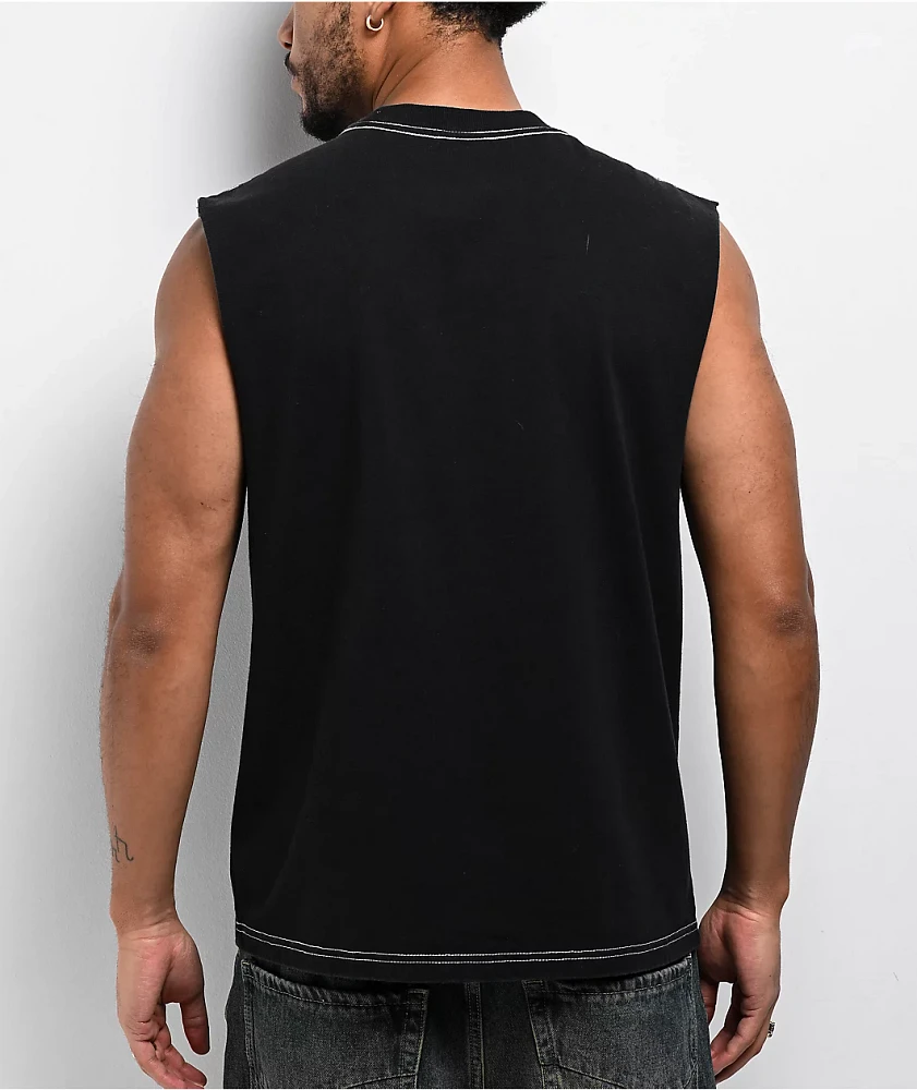 Ninth Hall Red Eye Black Tank Top