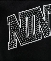 Ninth Hall Rhinestone Black Oversized Sweatpants