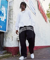 Ninth Hall Rhinestone Black Oversized Sweatpants