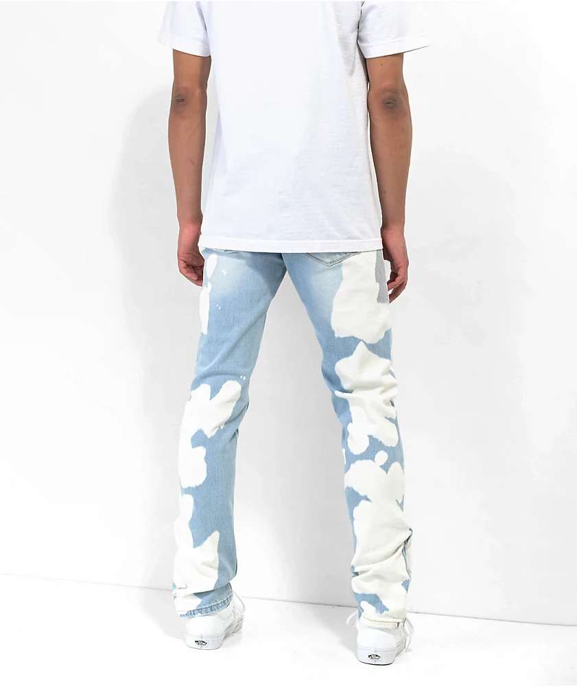 Ninth Hall Rogue Blotter Blue Wash Flare Denim Jeans