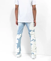 Ninth Hall Rogue Blotter Blue Wash Flare Denim Jeans