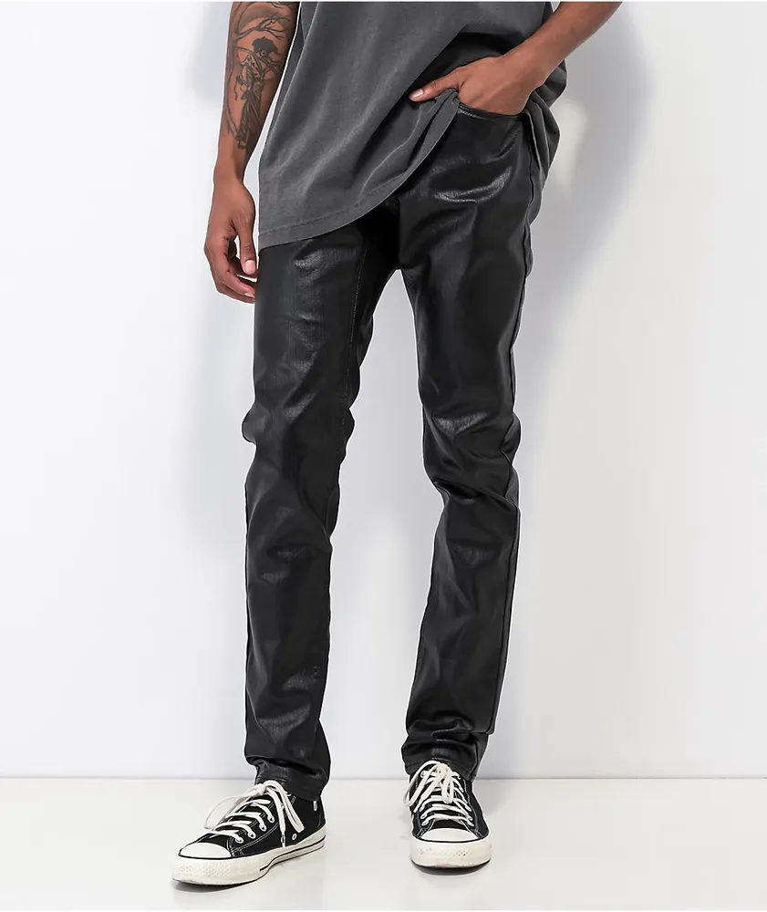 Ninth Hall Rogue Coated Denim Black Skinny Jeans