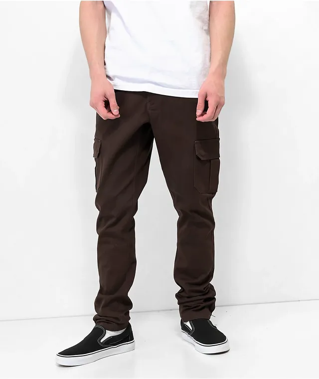 Brown Flare Cargo Pants