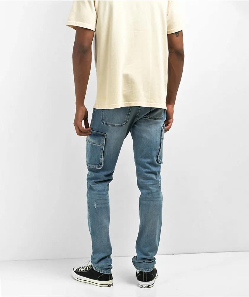 Ninth Hall Rogue Light Blue Cargo Jeans