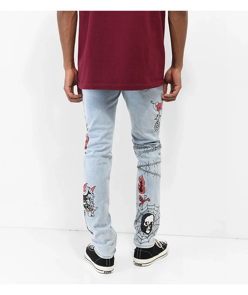 Ninth Hall Rogue Skinny Light Wash Jeans