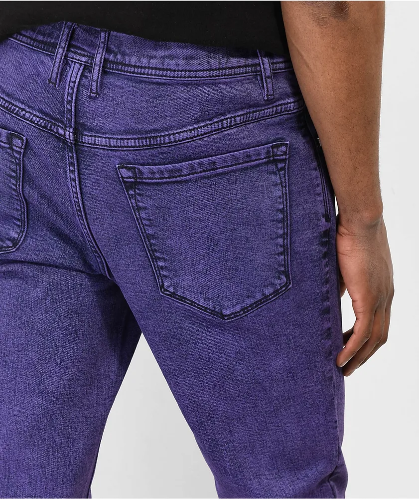 Ninth Hall Rogue Skinny Purple Acid Wash Jeans