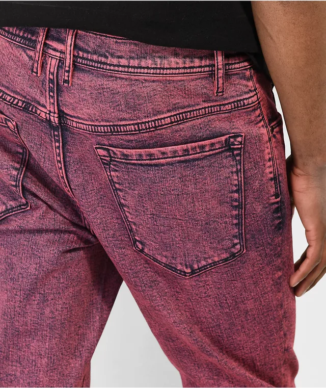 Slim Ripped Dark Wash Stretch Jeans