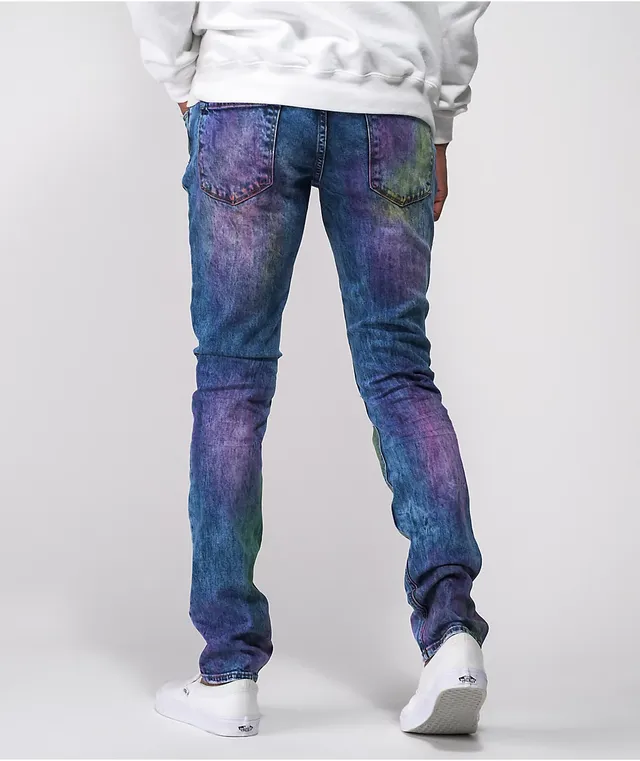 Ninth Hall Rogue Skinny Purple Acid Wash Jeans