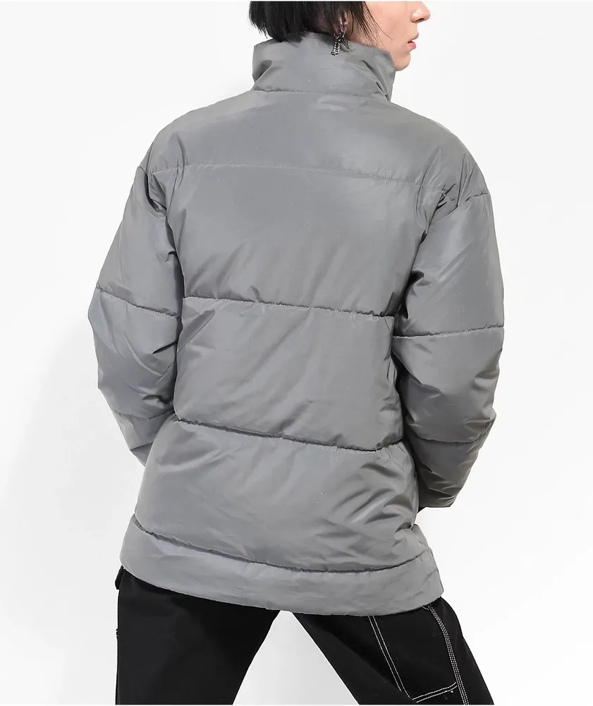 Ninth Hall Shae Reflective Silver Puffer Jacket