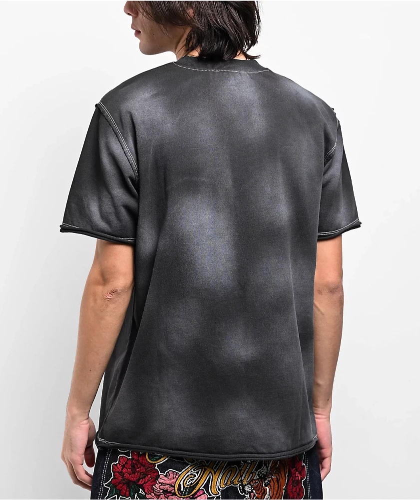 Ninth Hall Shipwreck Black Wash Raw Edge T-Shirt