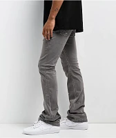 Ninth Hall Stacked Flare Grey Denim Jeans