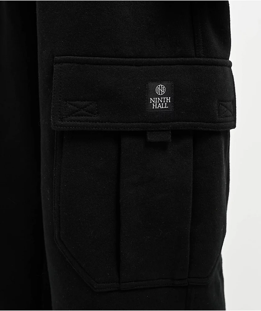 Ninth Hall Stash Black Cargo Sweatpants