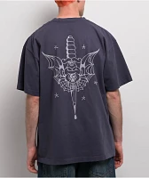 Ninth Hall Tattoo Outline Navy T-Shirt