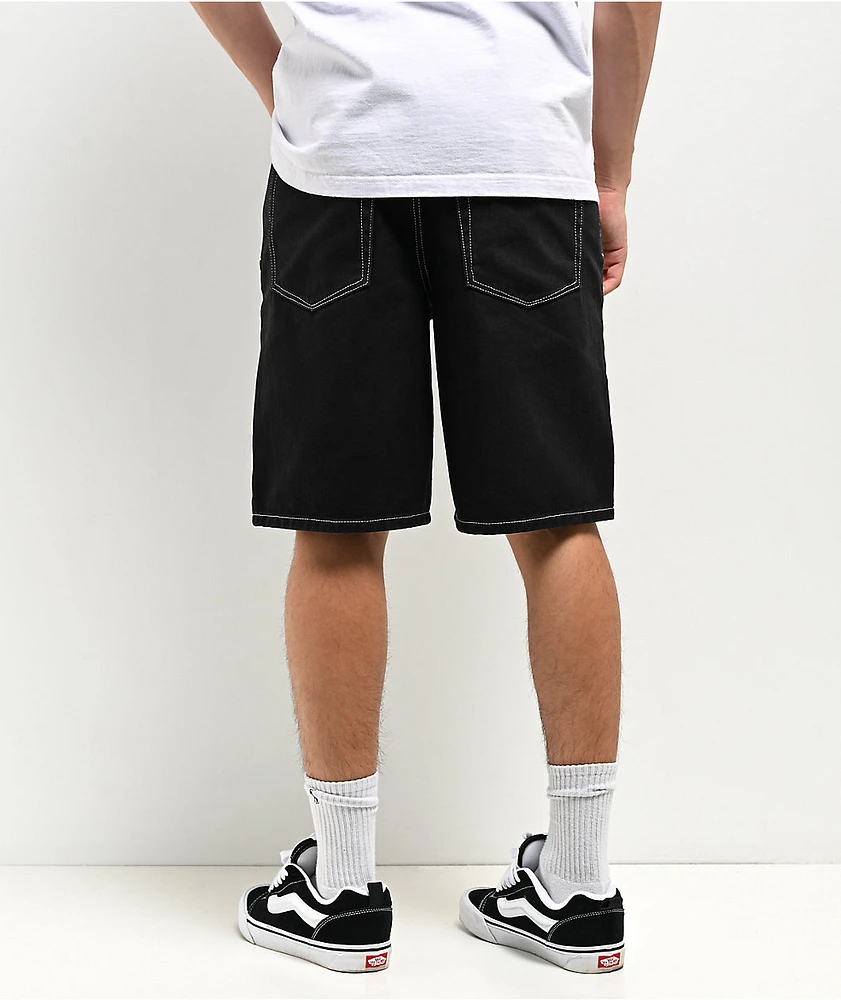 Ninth Hall Waylay Black Raw Denim Shorts